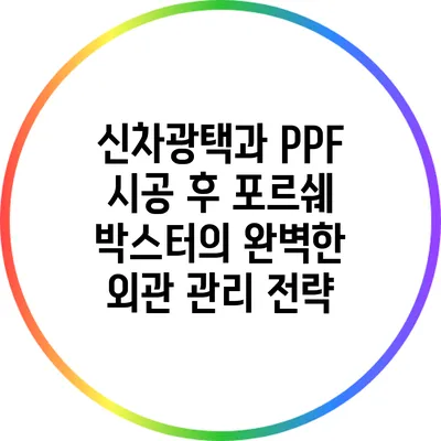 신차광택과 PPF 시공 후 포르쉐 박스터의 완벽한 외관 관리 전략