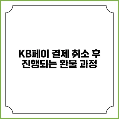 KB페이 결제 취소 후 진행되는 환불 과정